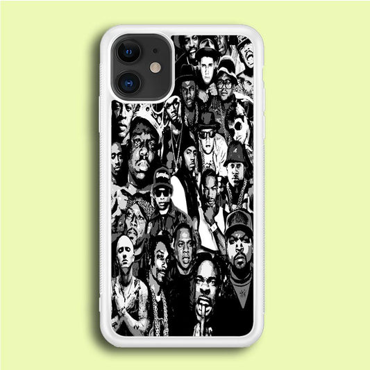 Rap Legends Notorious iPhone 12 Case-Rubber / White (2D Case)-Xtracase