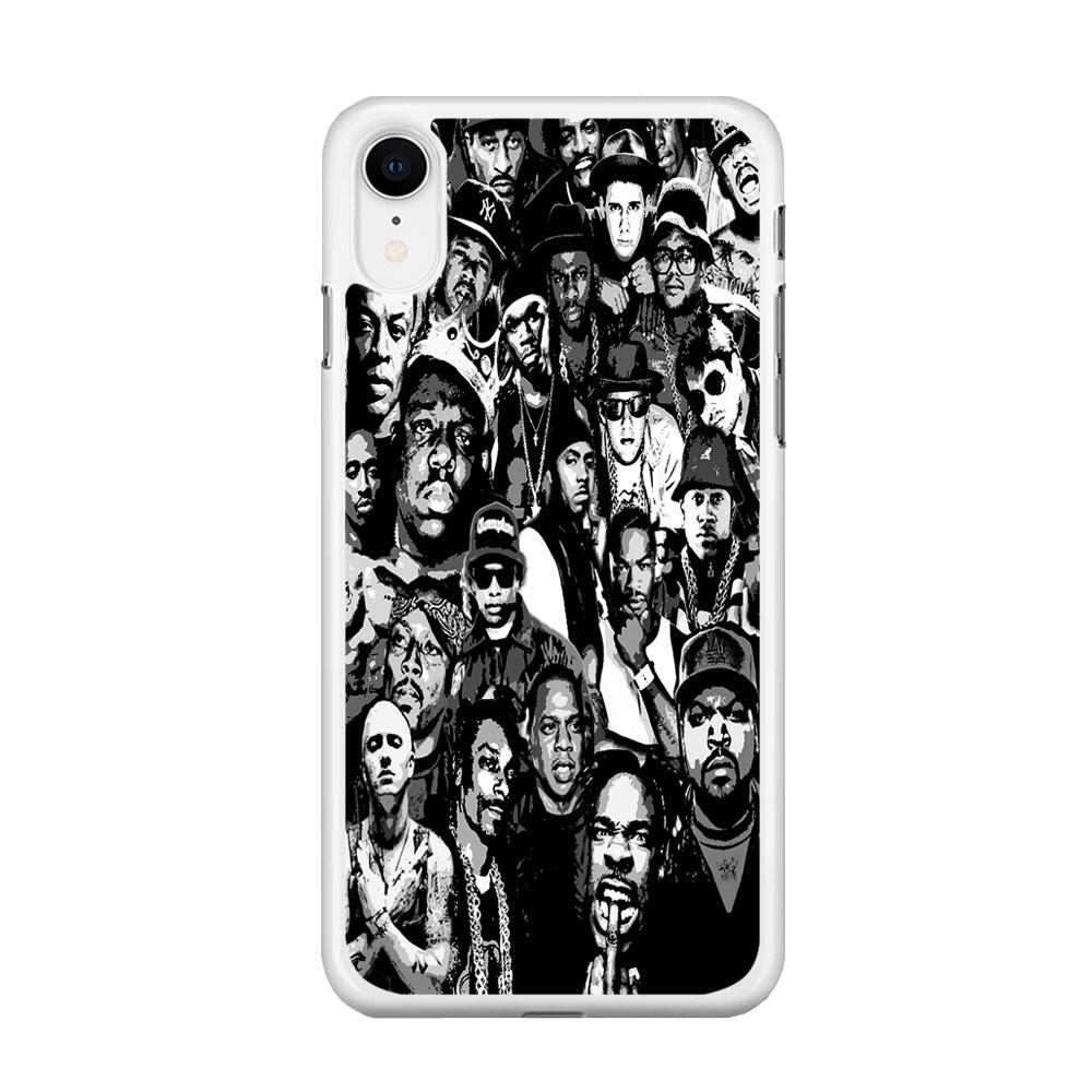 Rap Legends Notorious iPhone XR Case-Rubber / White (2D Case)-Xtracase