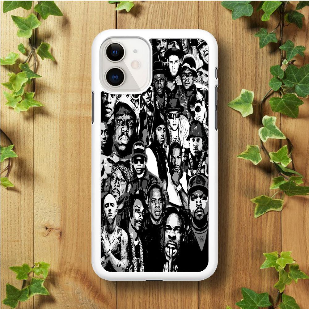 Rap Legends Notorious iPhone 11 Case-Rubber / White (2D Case)-Xtracase