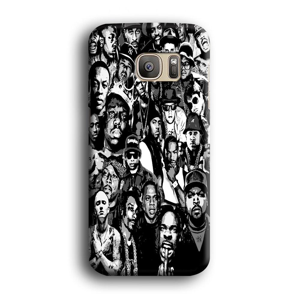 Rap Legends Notorious Samsung Galaxy S7 Edge Case-Plastic / Full Wrap (3D Case)-Xtracase