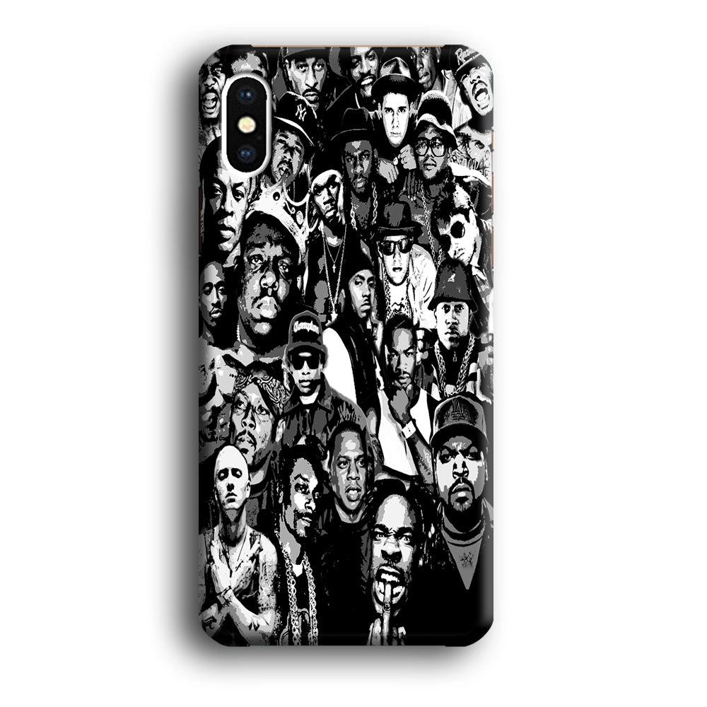 Rap Legends Notorious iPhone Xs Max Case-Plastic / Full Wrap (3D Case)-Xtracase