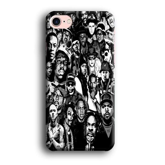 Rap Legends Notorious iPhone 8 Case-Plastic / Full Wrap (3D Case)-Xtracase
