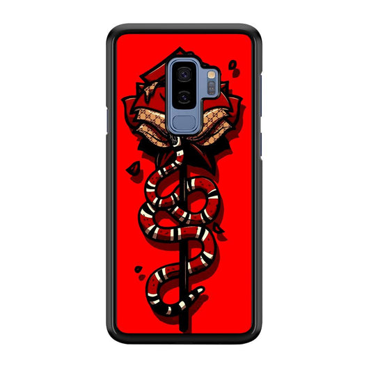 Red Rose Red Snake Samsung Galaxy S9 Plus Case-Plastic / Full Wrap (3D Case)-Xtracase
