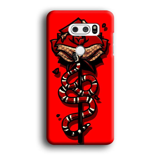 Red Rose Red Snake LG V30 3D Case-Xtracase