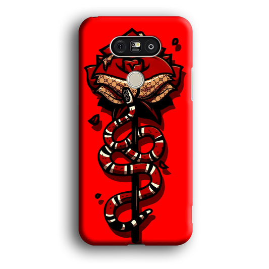 Red Rose Red Snake LG G5 3D Case