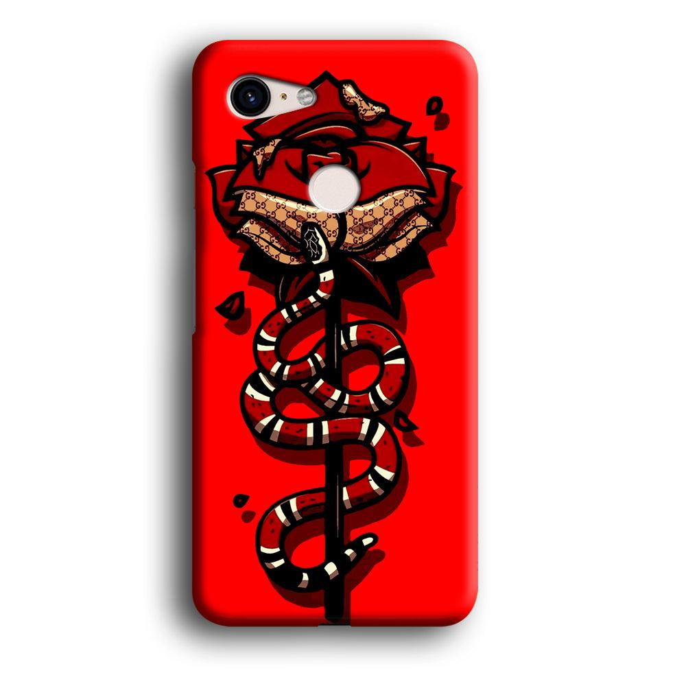 Red Rose Red Snake Google Pixel 3 XL 3D Case-Xtracase