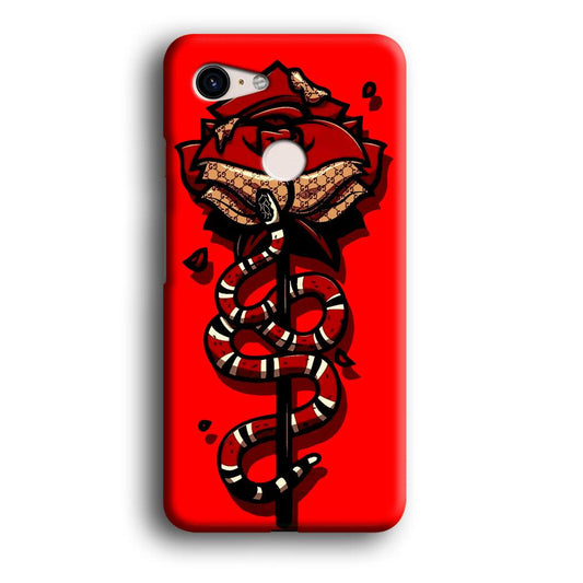 Red Rose Red Snake Google Pixel 3 XL 3D Case-Xtracase