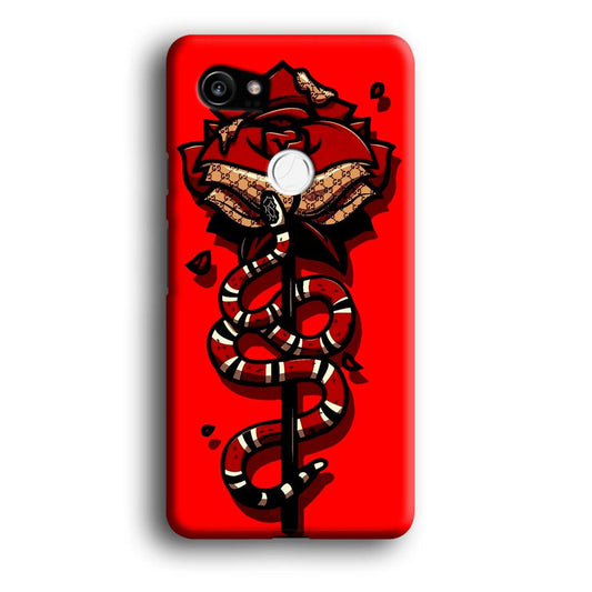 Red Rose Red Snake Google Pixel 2 XL 3D Case-Xtracase