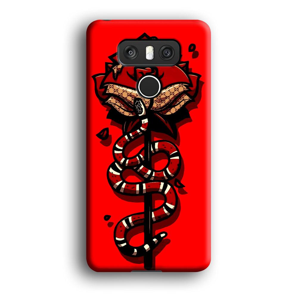 Red Rose Red Snake LG G6 3D Case-Xtracase