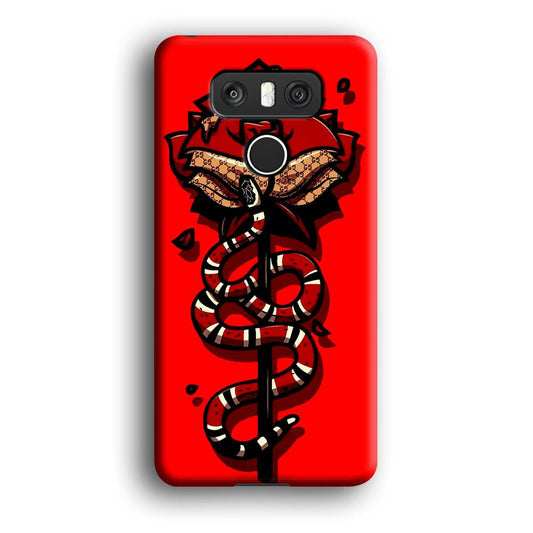 Red Rose Red Snake LG G6 3D Case-Xtracase