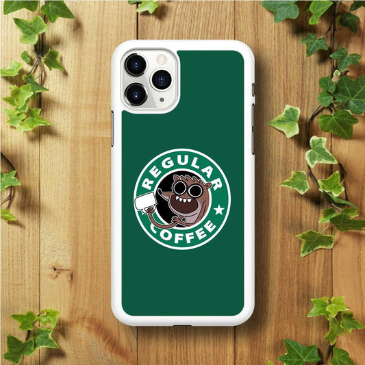 Regular Coffee iPhone 11 Pro Case-Rubber / White (2D Case)-Xtracase