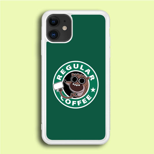 Regular Coffee iPhone 12 Case-Rubber / White (2D Case)-Xtracase