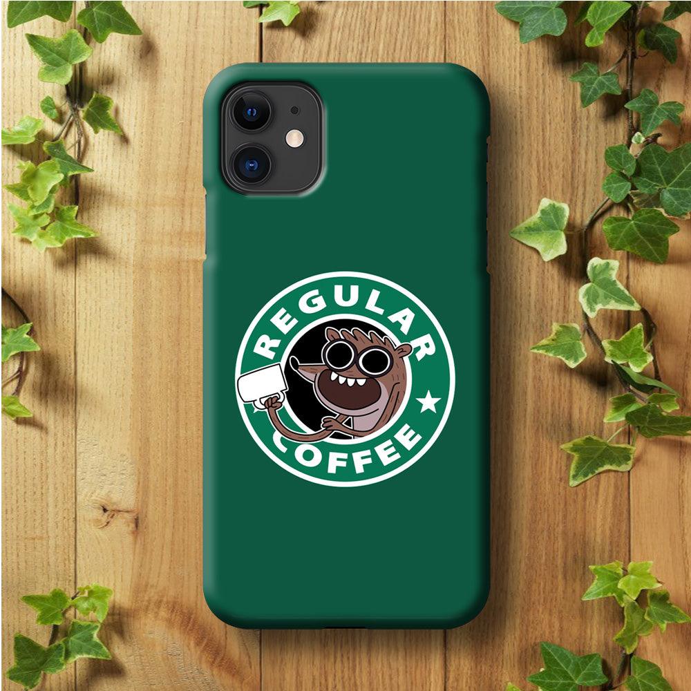 Regular Coffee iPhone 11 Case-Plastic / Full Wrap (3D Case)-Xtracase