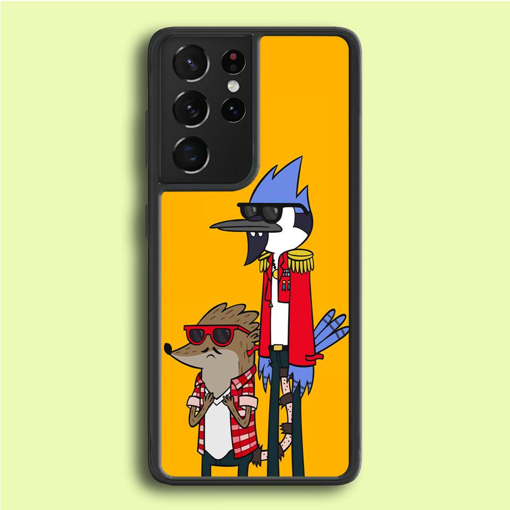 Regular Show Rigby and Mordecai Samsung Galaxy S25 Ultra Case-Rubber / Black (2D Case)-Xtracase