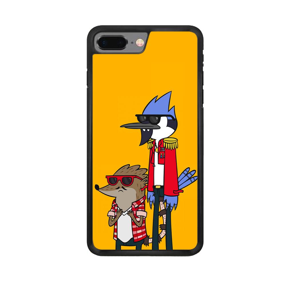 Regular Show Rigby and Mordecai iPhone 7 Plus Case-Rubber / Black (2D Case)-Xtracase