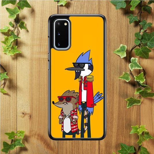 Regular Show Rigby and Mordecai Samsung Galaxy S20 Case-Rubber / White (2D Case)-Xtracase