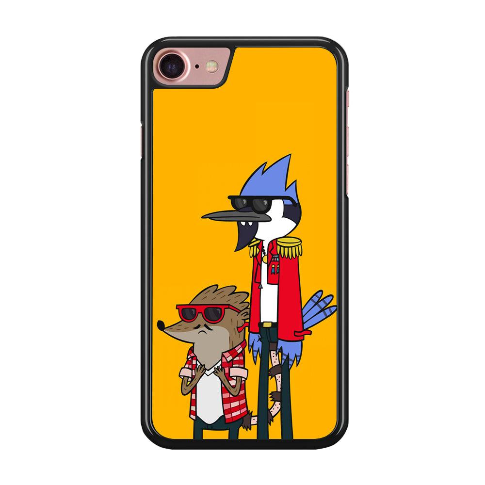 Regular Show Rigby and Mordecai iPhone 8 Case-Rubber / Black (2D Case)-Xtracase