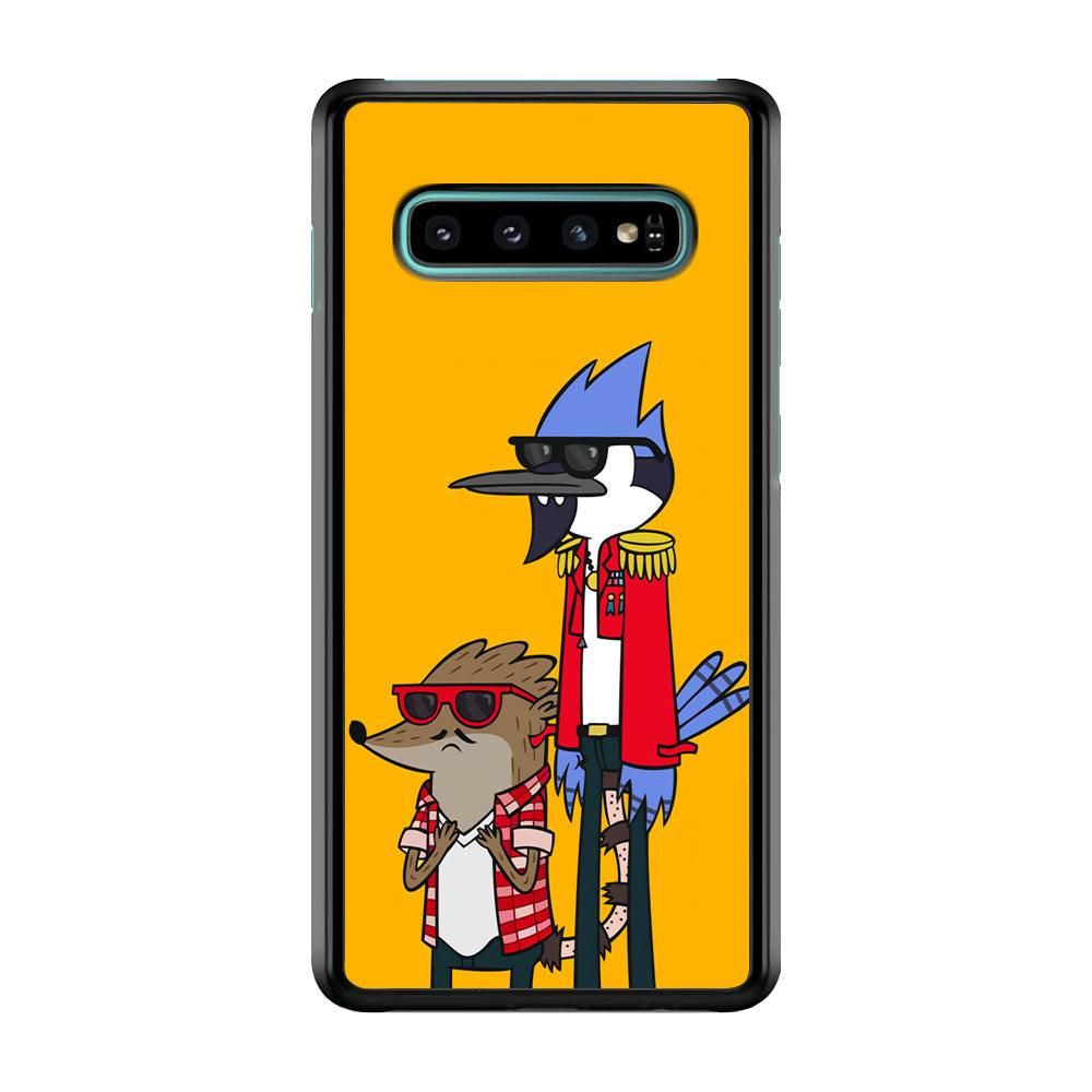 Regular Show Rigby and Mordecai Samsung Galaxy S10 Case-Plastic / Full Wrap (3D Case)-Xtracase