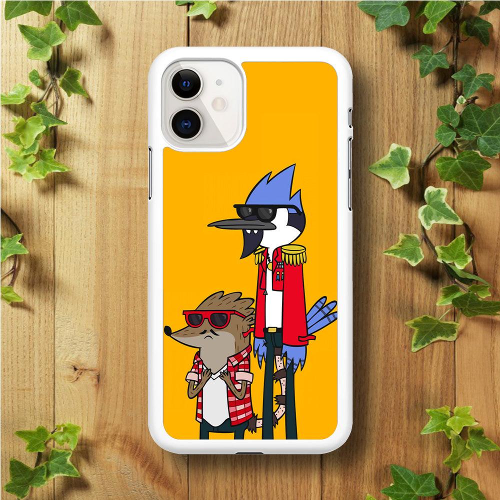 Regular Show Rigby and Mordecai iPhone 11 Case-Rubber / White (2D Case)-Xtracase