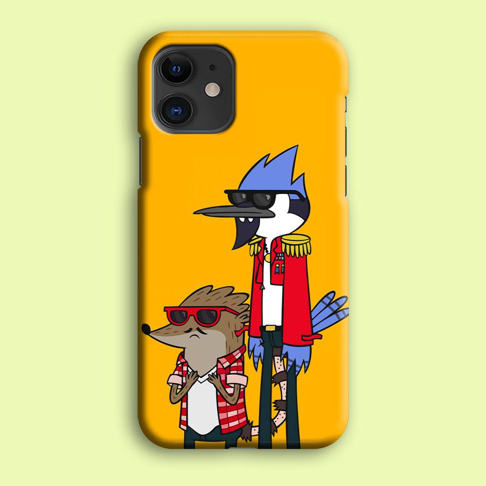 Regular Show Rigby and Mordecai iPhone 12 Case-Plastic / Full Wrap (3D Case)-Xtracase