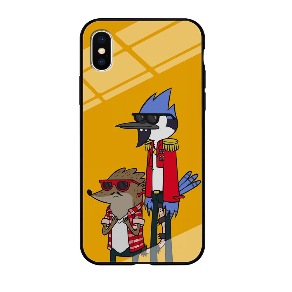 Regular Show Rigby and Mordecai iPhone Xs Max Case-Tempered Glass Case-Xtracase