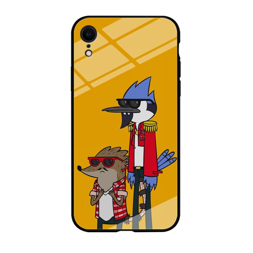 Regular Show Rigby and Mordecai iPhone XR Case-Tempered Glass Case-Xtracase