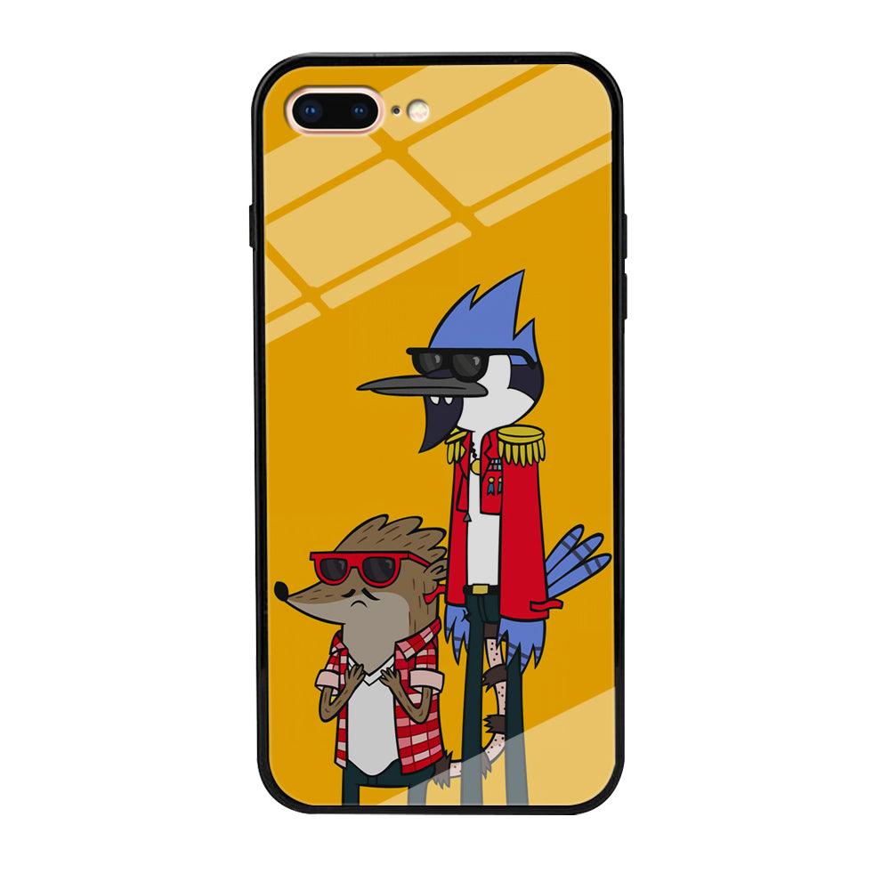 Regular Show Rigby and Mordecai iPhone 7 Plus Case-Tempered Glass Case-Xtracase