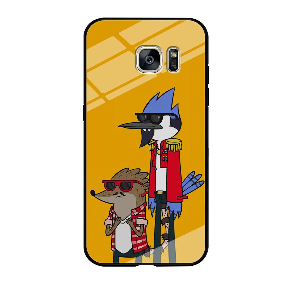 Regular Show Rigby and Mordecai Samsung Galaxy S7 Edge Case-Tempered Glass Case-Xtracase