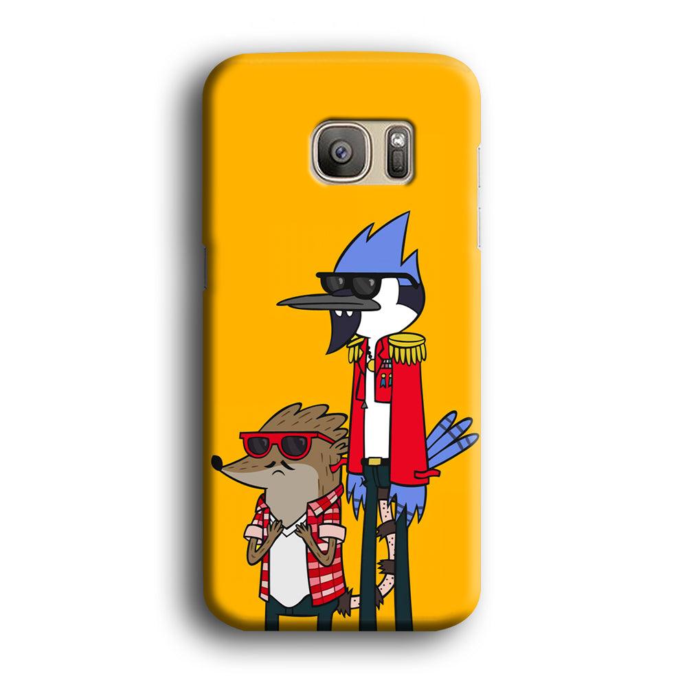 Regular Show Rigby and Mordecai Samsung Galaxy S7 Edge Case-Plastic / Full Wrap (3D Case)-Xtracase