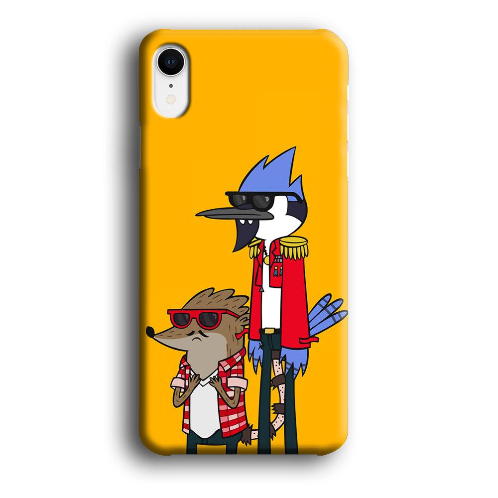 Regular Show Rigby and Mordecai iPhone XR Case-Plastic / Full Wrap (3D Case)-Xtracase