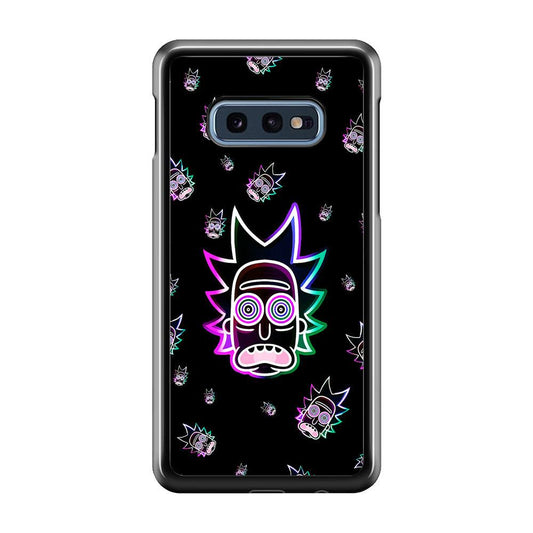 Rick Face Neon Samsung Galaxy S10E Case-Rubber / White (2D Case)-Xtracase