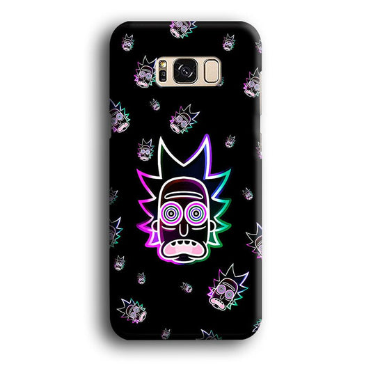 Rick Face Neon Samsung Galaxy S8 Case-Plastic / Full Wrap (3D Case)-Xtracase