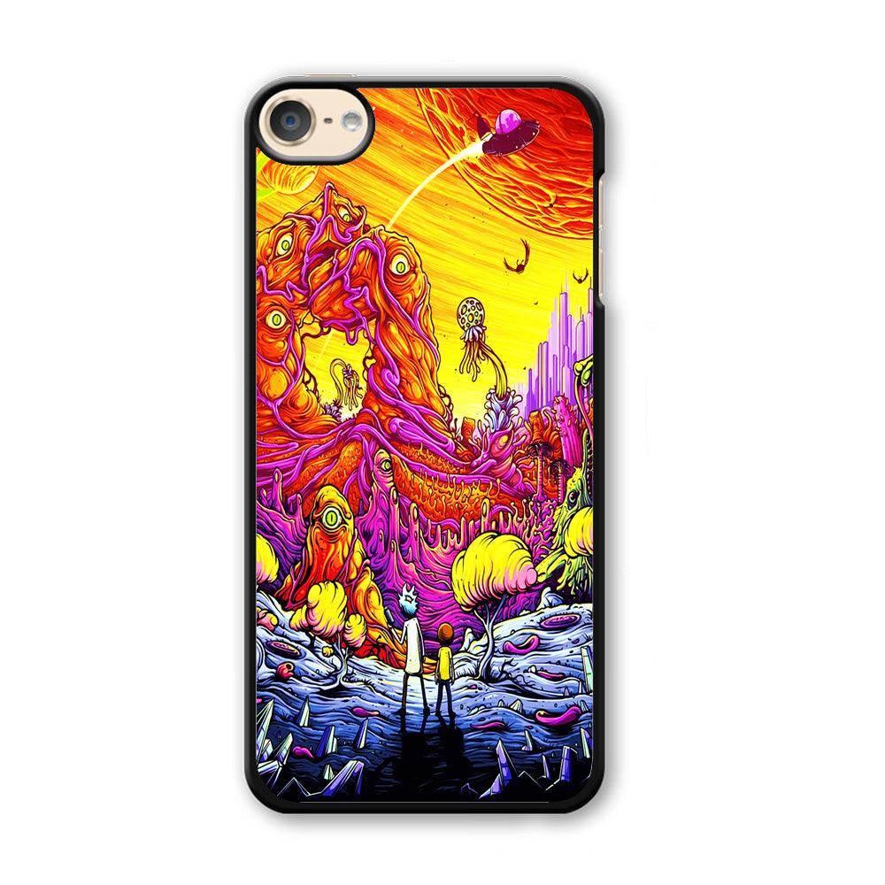Rick and Morty Alien Planet iPod Touch 6 Case-Plastic / Black (2D Case)-Xtracase