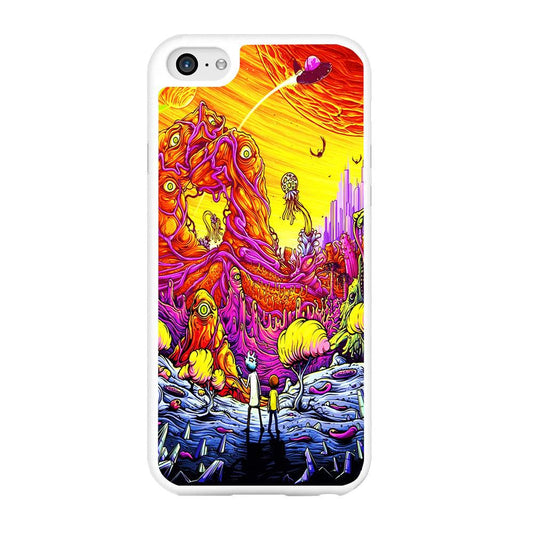 Rick and Morty Alien Planet iPhone 6 | 6s Case-Rubber / White (2D Case)-Xtracase