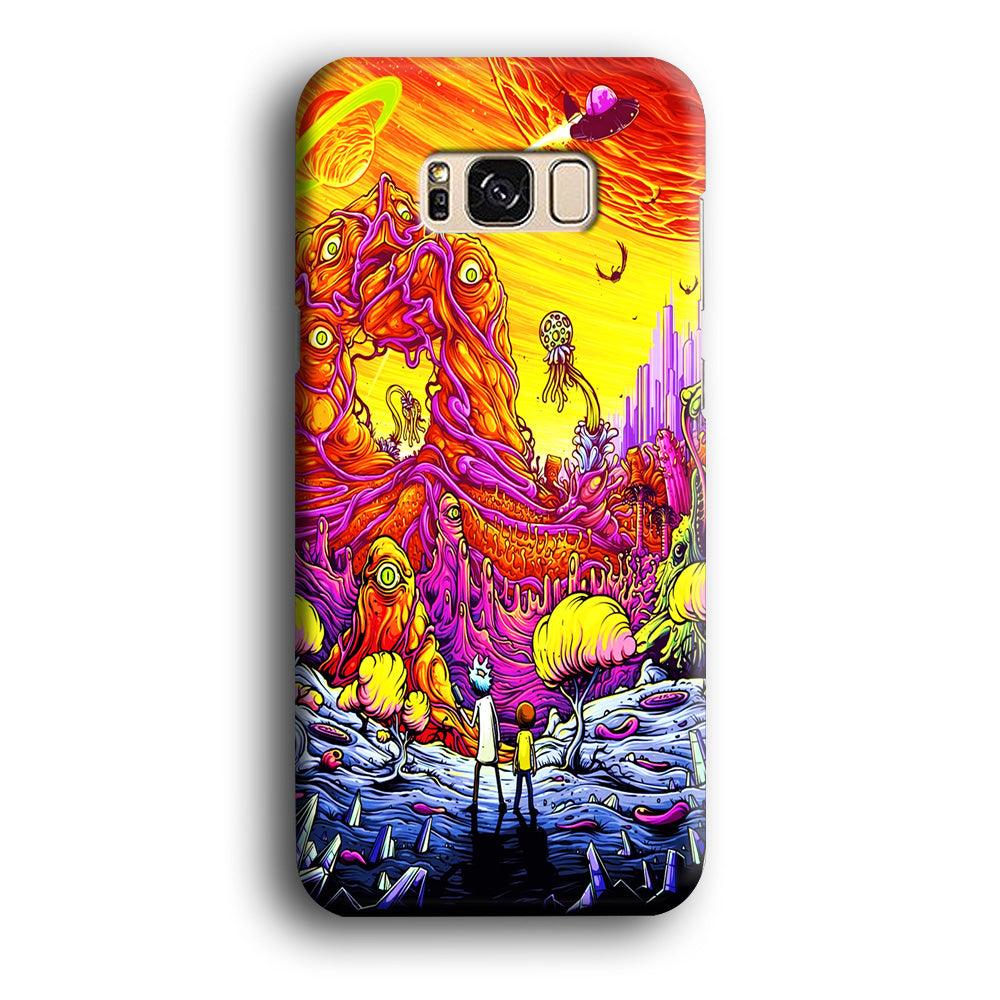 Rick and Morty Alien Planet Samsung Galaxy S8 Case-Plastic / Full Wrap (3D Case)-Xtracase
