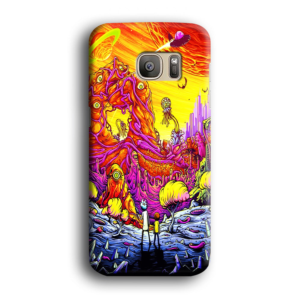 Rick and Morty Alien Planet Samsung Galaxy S7 Edge Case