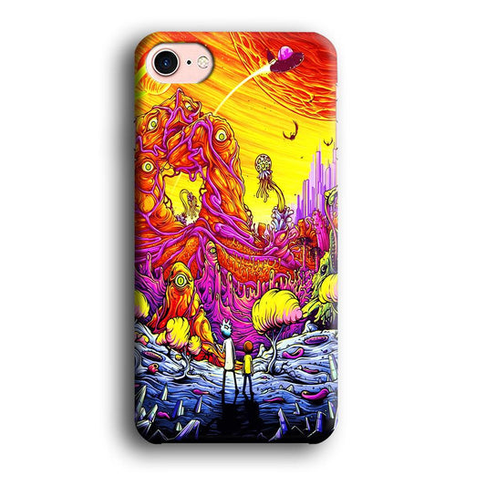 Rick and Morty Alien Planet iPhone SE 2020 Case-Plastic / Full Wrap (3D Case)-Xtracase