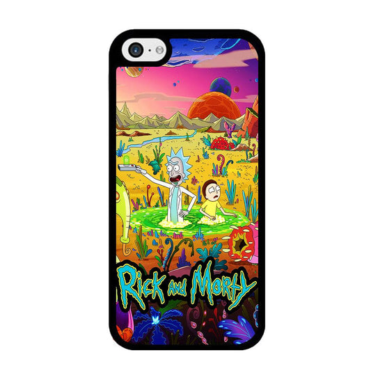 Rick and Morty Art Poster iPhone 5 | 5s Case-Rubber / Black (2D Case)-Xtracase