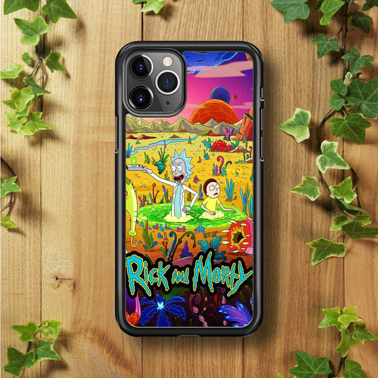 Rick and Morty Art Poster iPhone 11 Pro Max Case-Rubber / Black (2D Case)-Xtracase