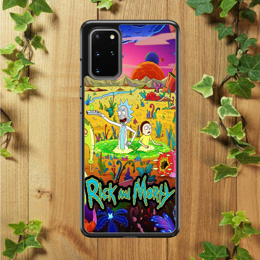 Rick and Morty Art Poster Samsung Galaxy S20 Plus Case-Rubber / Black (2D Case)-Xtracase
