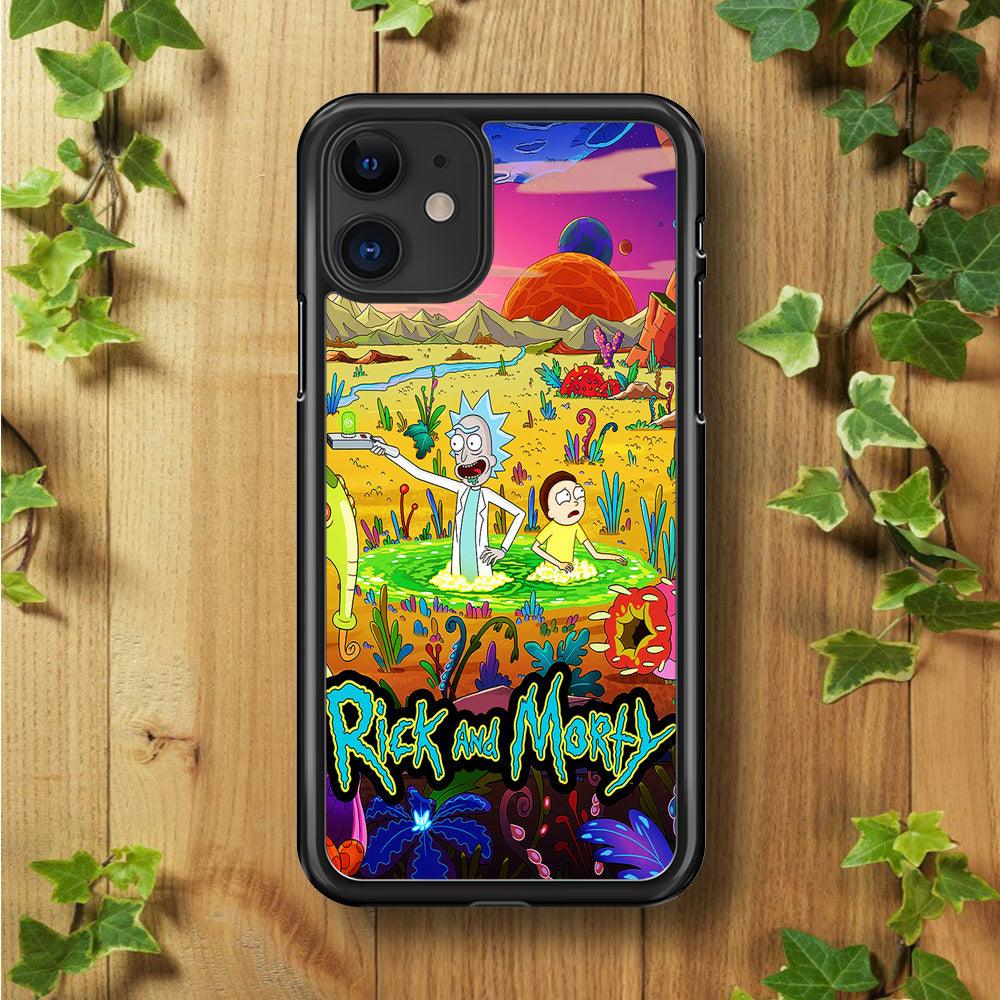 Rick and Morty Art Poster iPhone 11 Case-Rubber / Black (2D Case)-Xtracase