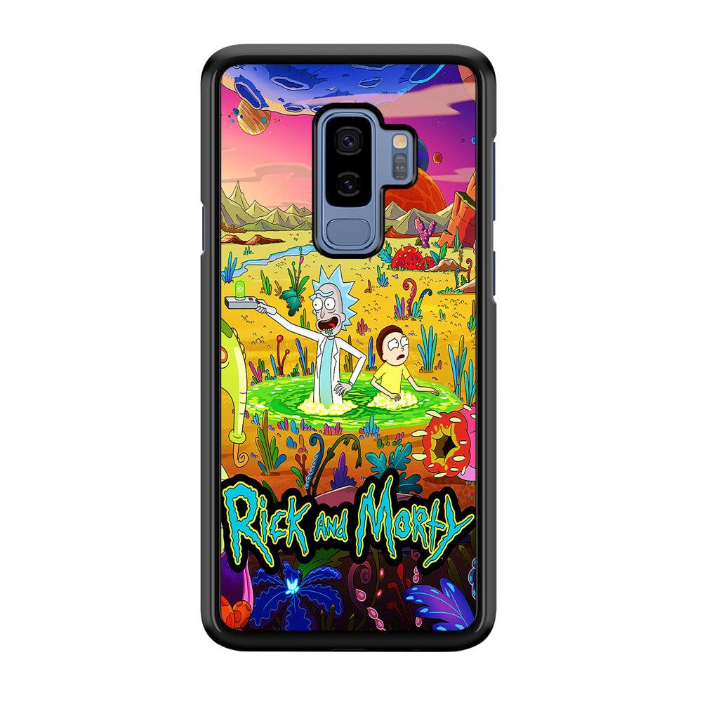 Rick and Morty Art Poster Samsung Galaxy S9 Plus Case-Rubber / White (2D Case)-Xtracase