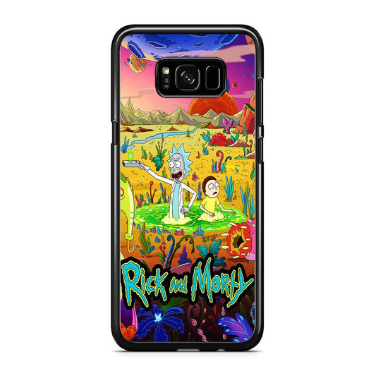 Rick and Morty Art Poster Samsung Galaxy S8 Case-Rubber / Black (2D Case)-Xtracase