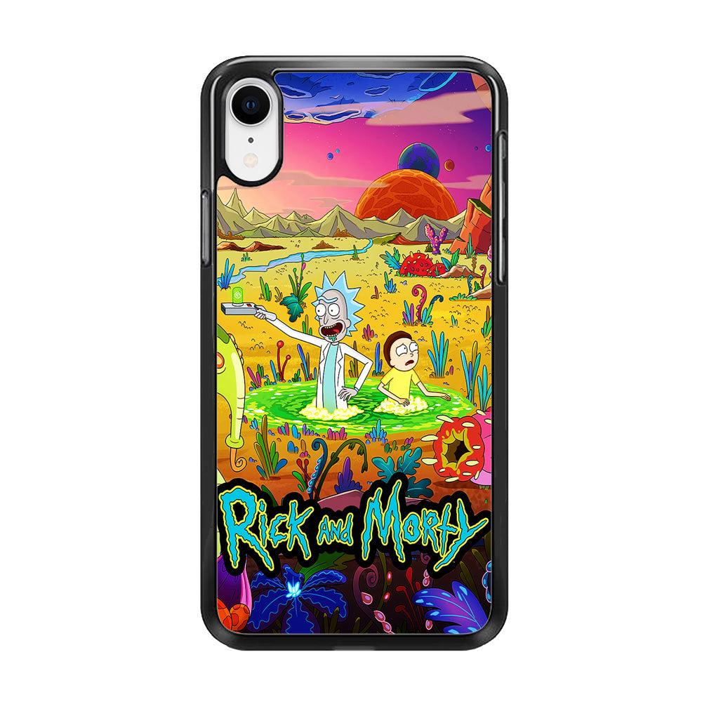 Rick and Morty Art Poster iPhone XR Case-Rubber / Black (2D Case)-Xtracase