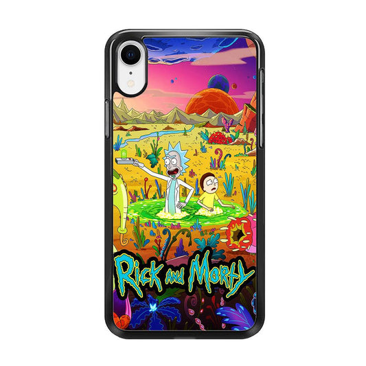 Rick and Morty Art Poster iPhone XR Case-Rubber / Black (2D Case)-Xtracase