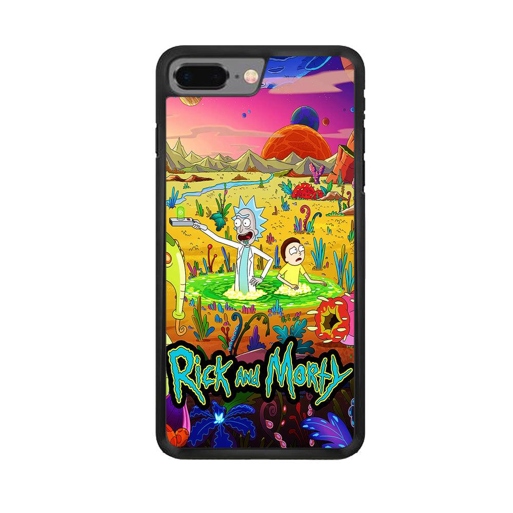 Rick and Morty Art Poster iPhone 7 Plus Case-Rubber / Black (2D Case)-Xtracase