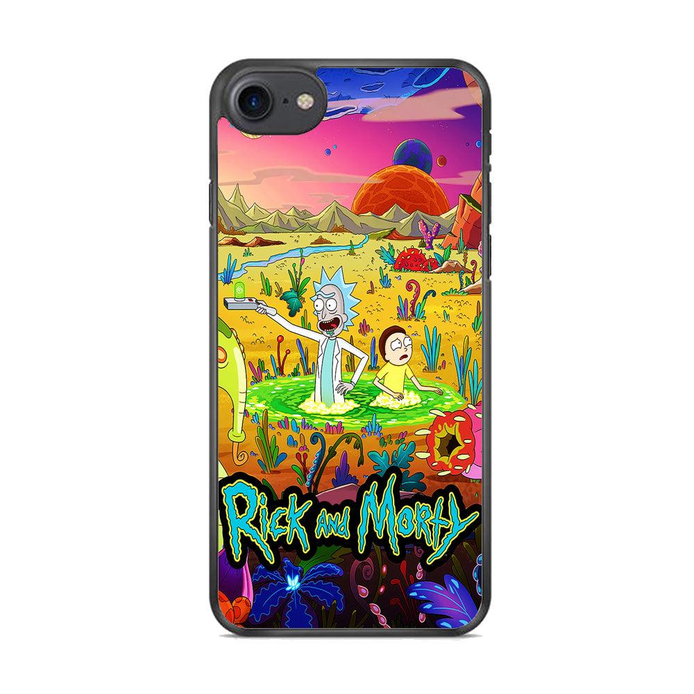 Rick and Morty Art Poster iPhone 7 Case-Rubber / Black (2D Case)-Xtracase