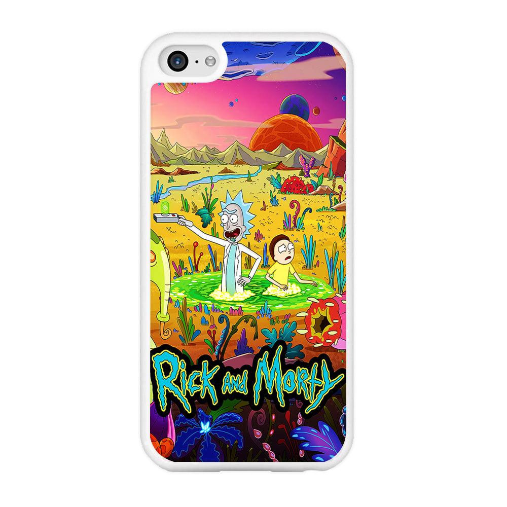 Rick and Morty Art Poster iPhone 5 | 5s Case-Rubber / White (2D Case)-Xtracase