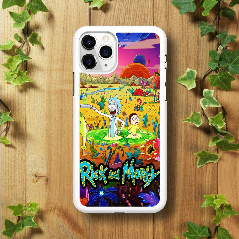 Rick and Morty Art Poster iPhone 11 Pro Case-Rubber / White (2D Case)-Xtracase