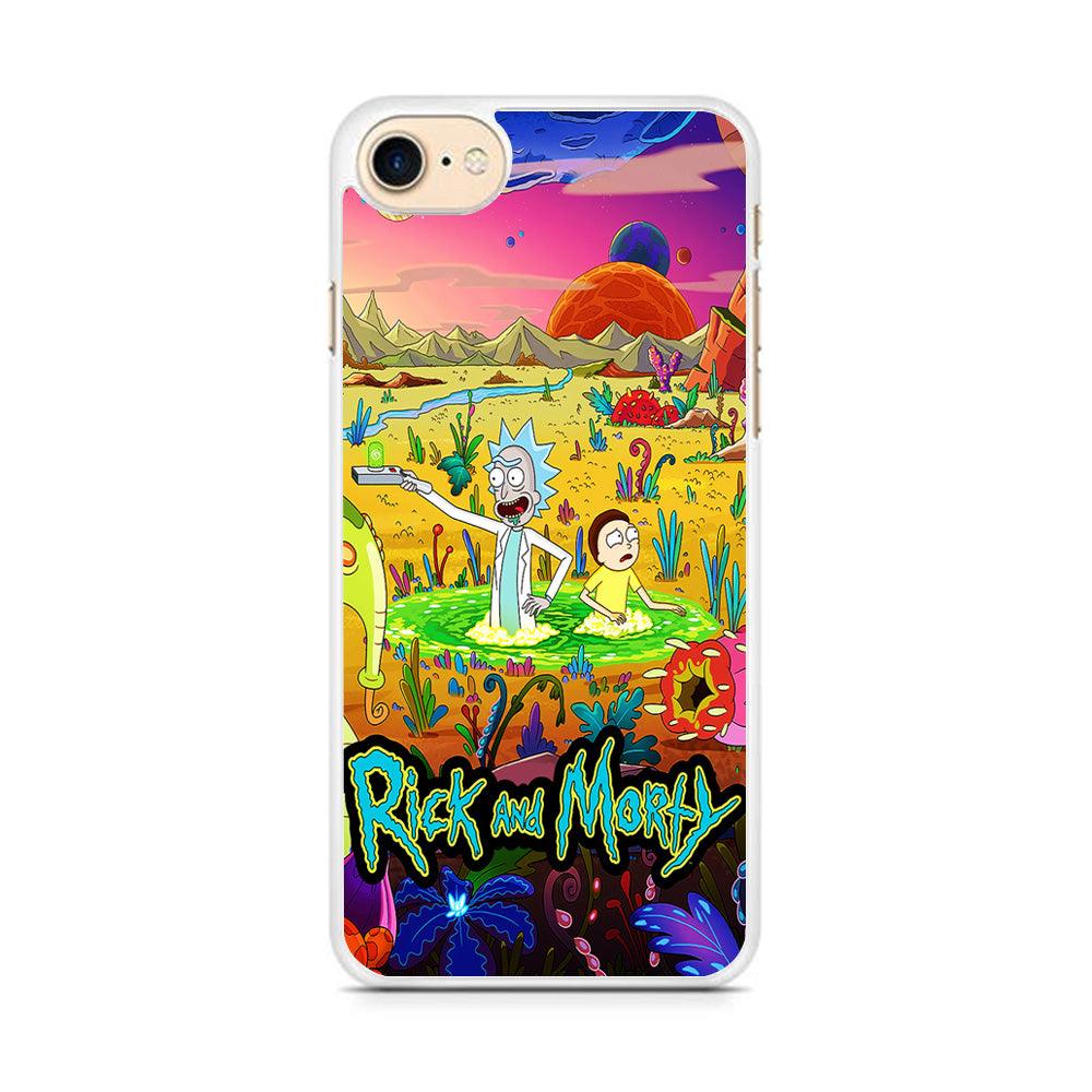 Rick and Morty Art Poster iPhone 7 Case-Rubber / White (2D Case)-Xtracase